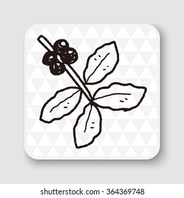 coffee bean fruit doodle