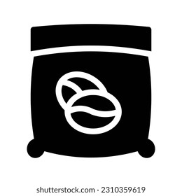 coffee bean glyph icon illustration vector graphic