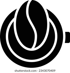 Icono De Glifo De Café Bean - Icono Único, Vector