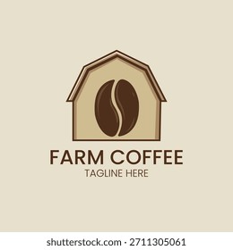 Arco de grano de grano de café granja rústica cafetería símbolo de la cafetería logotipo de Vector Plantilla