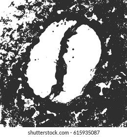 Coffee bean. Great for web, print, home decor, textile, wrapping paper, wallpaper, invitation card. Retro vector texture for cafe, food studio or home cooking.