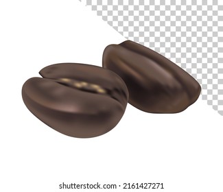 Coffee bean group vector on white background easy to put for your ingredient in package or product