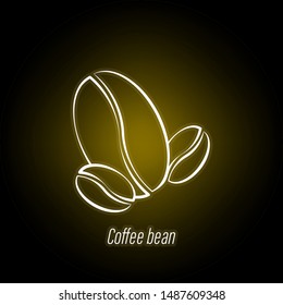 coffee bean hand draw neon icon. Element of coffee illustration icon. Signs and symbols can be used for web, logo, mobile app, UI, UX