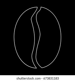 Coffee bean icon .