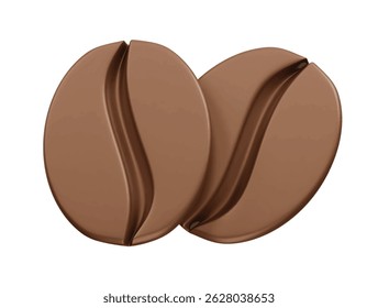 Coffee bean icon 3d illustration render