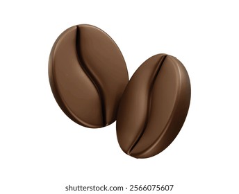coffee bean icon 3d rendering illustration