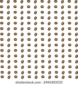 Coffee bean icon background. Roasted coffee beans. Vector illustration