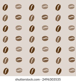 Coffee bean icon background. Roasted coffee beans. Vector illustration