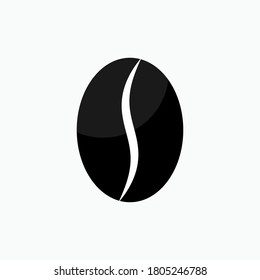 Coffee Bean Icon. Beverage Ingredients Symbol - Vector.