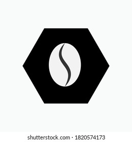 Coffee Bean Icon. Beverage Ingredients Symbol - Vector.