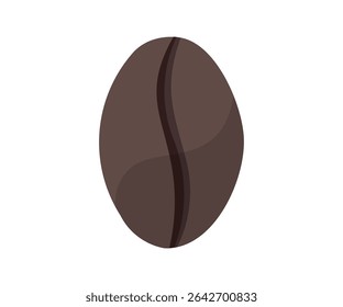Coffee bean icon. Brown coffee bean isolated vector design and illustration.

