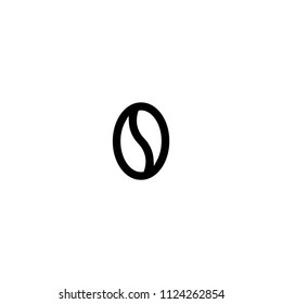 coffee bean icon. caffeine symbol. Flat vector illustration isolated on white background.