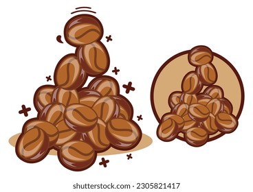 Coffee bean icon cartoon vector illustration