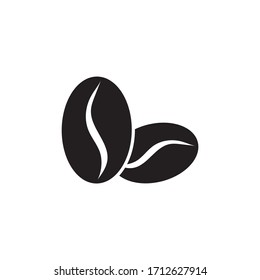Coffee bean icon design isolated on white background