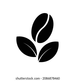 Diseño de iconos de judías de café aislado en fondo blanco
