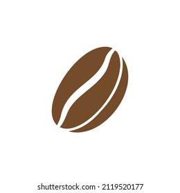 Coffee bean icon design template vector isolated