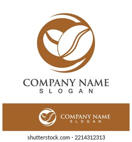 coffee bean icon drink logo images illustration design