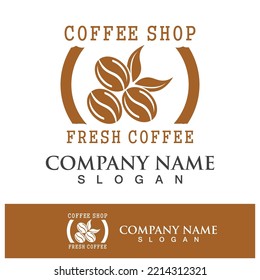 coffee bean icon drink logo images illustration design