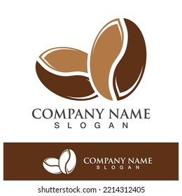 coffee bean icon drink logo images illustration design