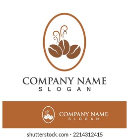 coffee bean icon drink logo images illustration design