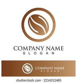 coffee bean icon drink logo images illustration design