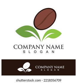 coffee bean icon drink logo images illustration design