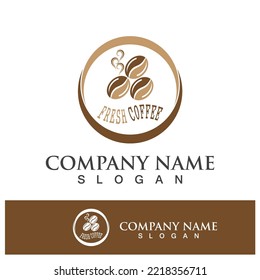 coffee bean icon drink logo images illustration design