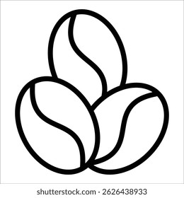 Coffee Bean Icon Element For Design