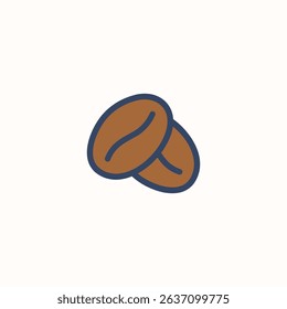 Coffee Bean Icon – Flat Caffeine
