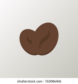 coffee bean icon flat isolated on clean background cocoa coffee bean icon concept sign for your web site, mobile, logo, app and ui design coffee bean icon vector illustration