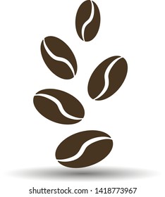 Coffee bean icon.  Flat pictogram, business, marketing, internet concept. Vector symbol for web site design or button to mobile app. Logo illustration.