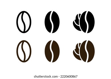 Coffee Bean Icon. Coffee Grain Symbol. Vector Isolated Sign.