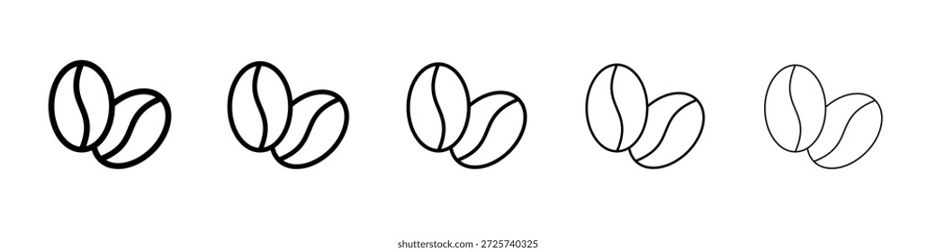 Icono de grano de café para Diseños gráficos. Diseño de Vector de iconos