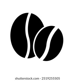 Coffee bean icon illustrated on background