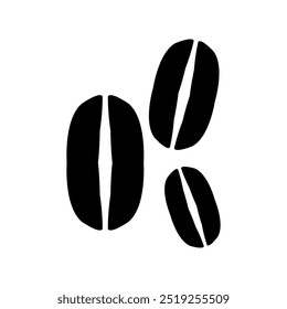 Coffee bean icon illustrated on background