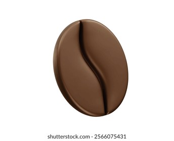 Coffee bean icon illustration 3d render vector element