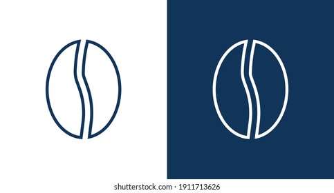 Symbol für die Kaffeebohnen einzeln auf Vektorsymbol