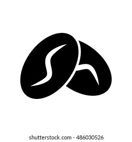Coffee bean icon illustration isolated vector sign symbol