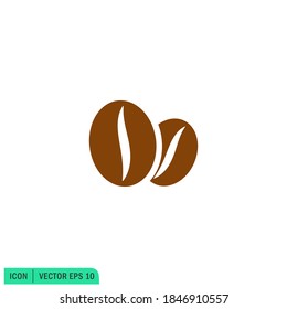coffee bean icon illustration simple design element vector logo template