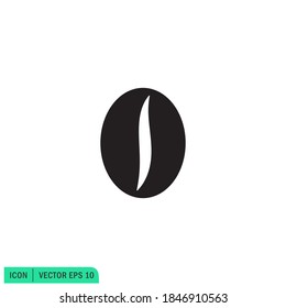 coffee bean icon illustration simple design element vector logo template