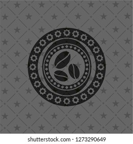 coffee bean icon inside black badge