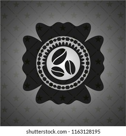 coffee bean icon inside dark badge