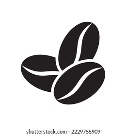 Icono de judía de café aislado diseño plano ilustración vectorial sobre fondo blanco.