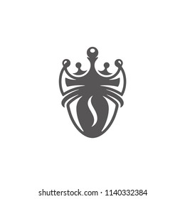 Coffee bean icon isolated on white background vector illustration. Coffee vector graphic silhouette.
