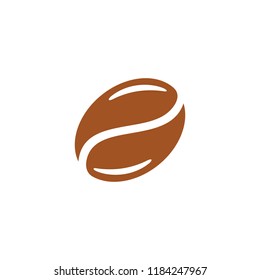 Coffee bean icon isolated on white background