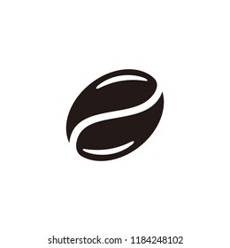 Coffee bean icon isolated on white background