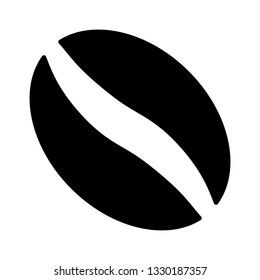 Coffee bean icon isolated on white background