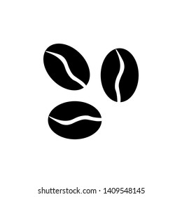 Coffee Bean icon isolated on white background. Coffee Bean vector logo. Flat design style. Modern vector pictogram for web graphics.