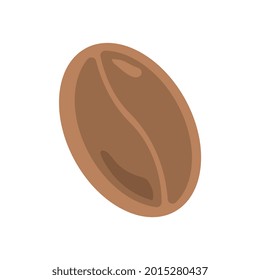 coffee bean icon. isolated on a white background. suitable for coffee lovers, coffee shops, nature, etc. vector flat style