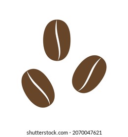 coffee bean icon isolated on white background vector illustration